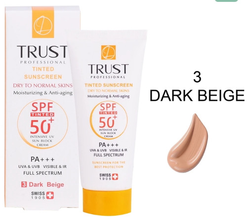 کرم ضد آفتاب رنگی بژ تیره